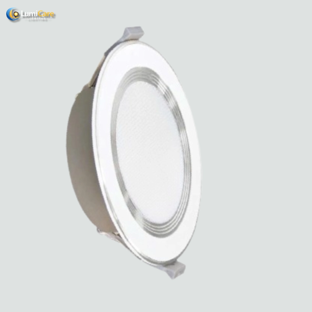 Đèn Led Âm Trần Eyecare Chống Ẩm 10W 3 Màu Viền Bạc